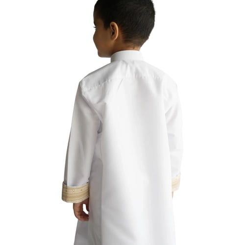 ثوب قطن سعودي أبيض