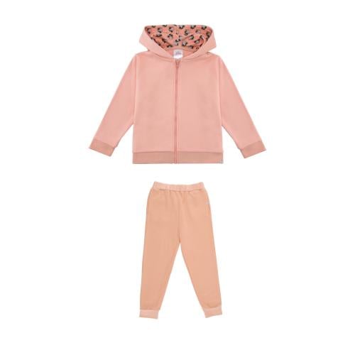 هودي بسحاب وبنطلون سادة مشمشي