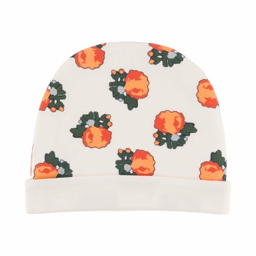 قبعة ذات وجهين أبيض و مشمشي