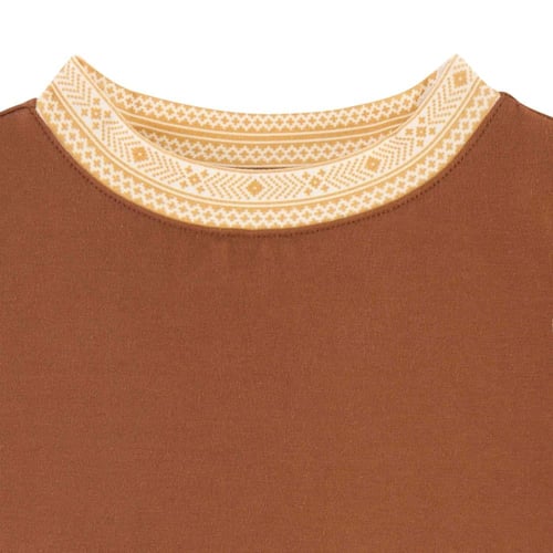 بلوزة أكمام قصيرة و شورت بني