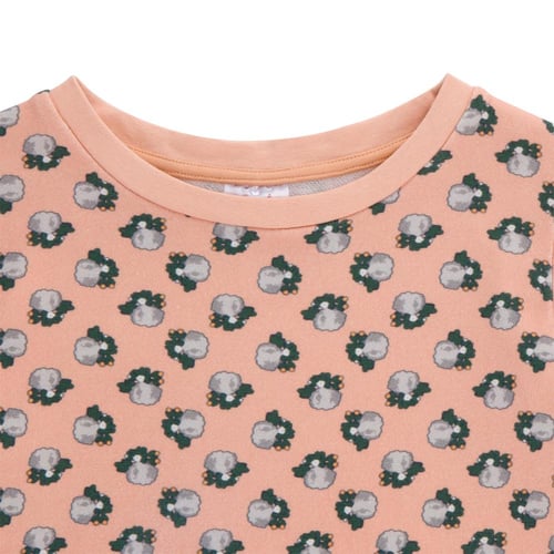 بلوزة اكمام طويلة و بنطلون مشمشي