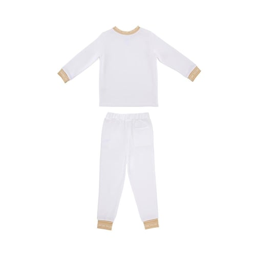 بلوزة اكمام طويلة و بنطلون ابيض