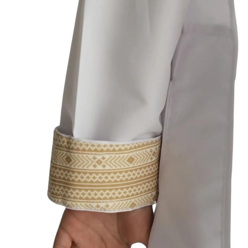 ثوب قطن سعودي أبيض