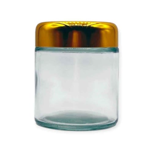 علب بخور مشلف شفاف غطاء ذهبي 30جرام-12قطعة