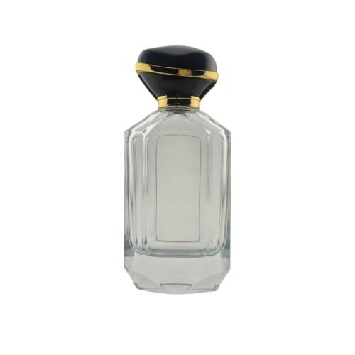 علب زجاجة عطور فارغة شفاف عطاءاسود ذهبي 100مل 12قط...