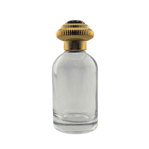 علب زجاج للعطور بغطاء ذهبي سعة 100 مل-12قطعة