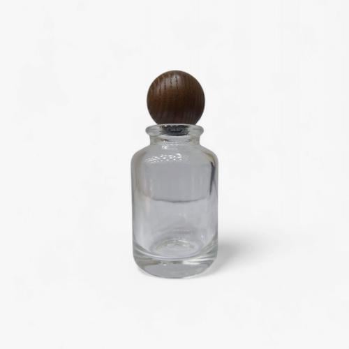 علب زجاجات عطور فارغة شفاف غطاء بني - 12 قطعة