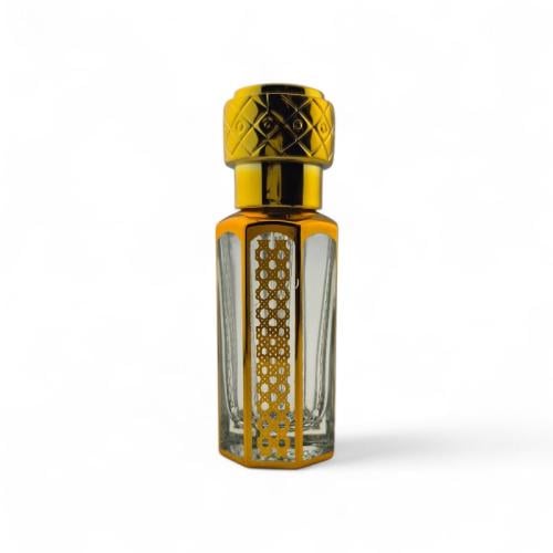 تولة عطر فارغة ذهبية 12 مل عبوة 12 قطعة