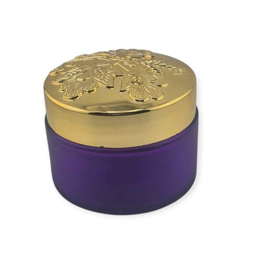 علب بخور فارغة اسود غطاء ذهبي شكل وردة 40جرام- 12ق...