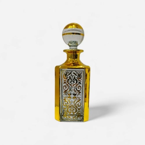 علب زجاج كريستالي عرض العود ذهبي سعة 500 مل