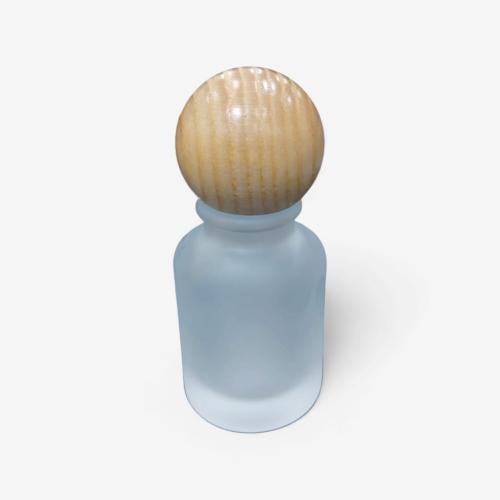 قارورة زجاج ثلجي بغطاء خشبي أنيق 30مل