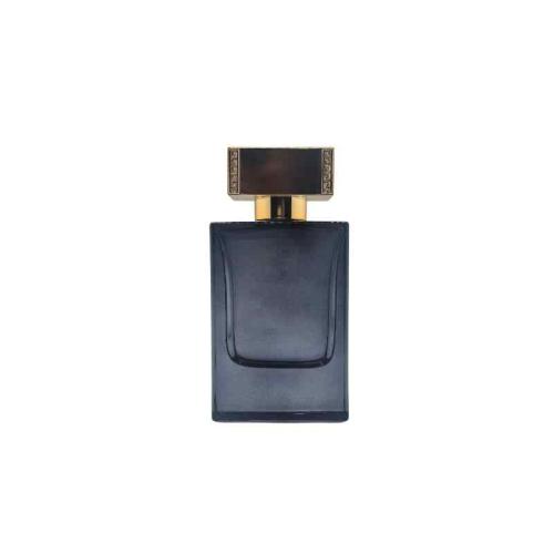 علب قزاز عطور فارغ اسود شفاف غطاء ذهبي 12قطعة 50مل