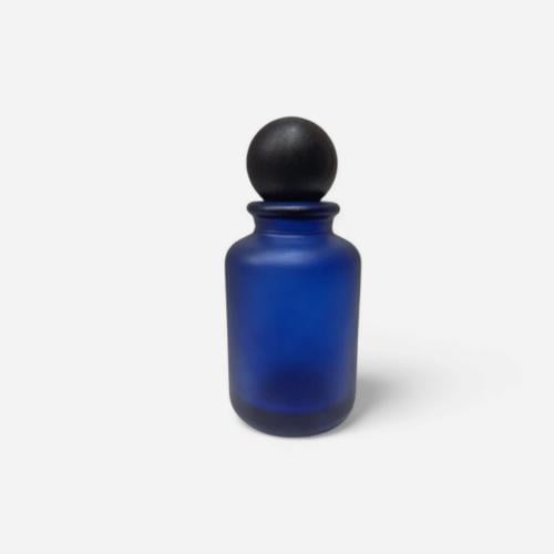 علب زجاجات عطور فارغة ازرق غطاء اسود - 12 قطعة