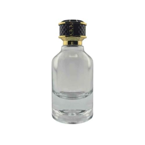 علب عطور كبس فارغ غطاء ذهبي اسود 12قطعة-سعة80مل
