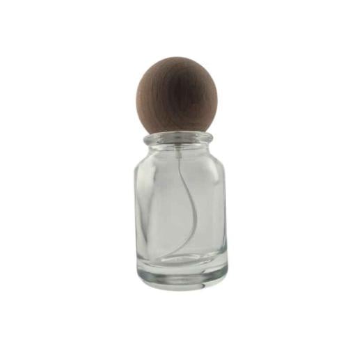 علب قزاز عطور برم فارغة غطاء خشبي بيج 12قطعة لف 25...