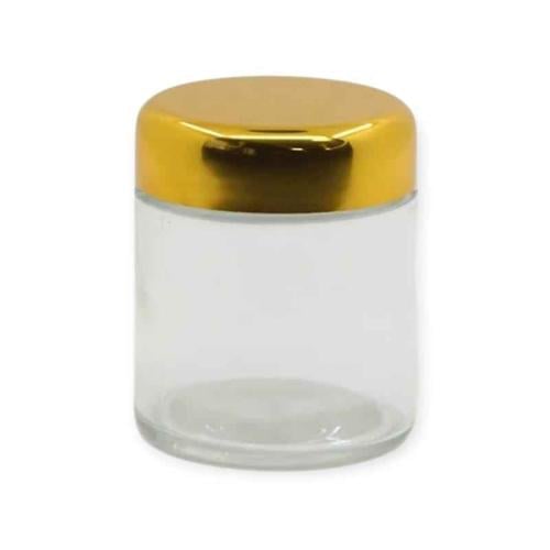 علب بخور مشلف شفاف غطاء ذهبي 30جرام-12قطعة