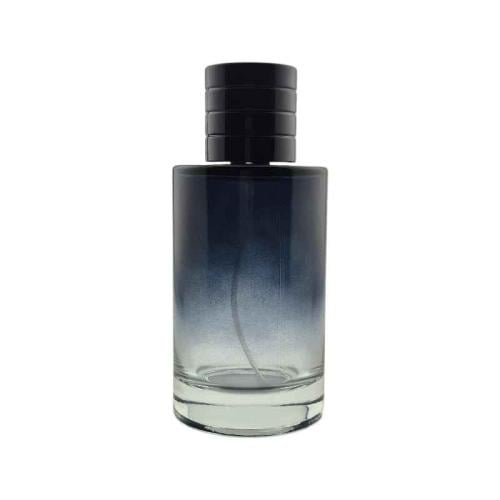علب قزاز عطور فارغة لف يدوي اسود شفاف 12قطعة 100مل