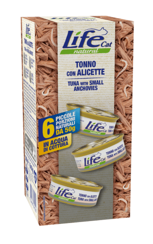 لايف كات طعام رطب للقطط تونا و سمك الانشوفة 6 عبوا...