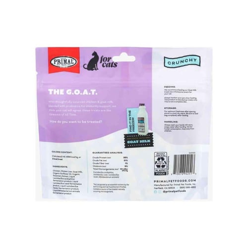 برايمل مكافآت للقطط الدجاج و حليب الماعز مجففة بال...