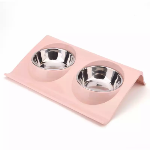 Stainless Steel Double Cats and dog Feeder Food &...