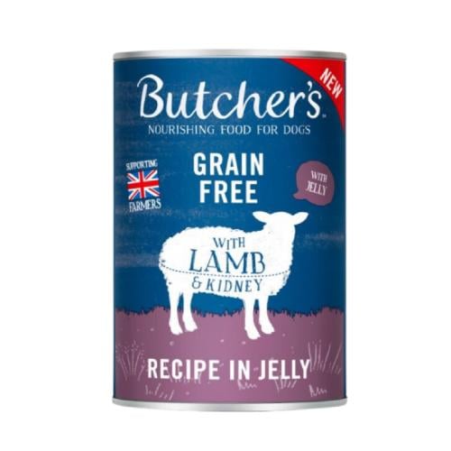 بوتشرز طعام رطب للكلاب قطع اللحم الضان في الجيلي 4...