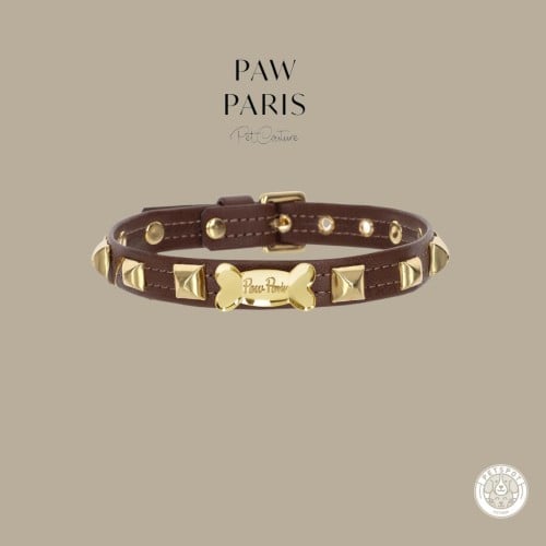Brown collar for dogs