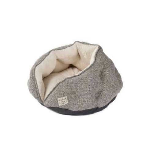 Cat and Dog Bed Memory Foam Grey and White