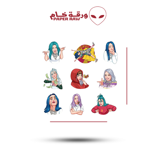 ستيكرات بيلي آيليش تشيبي 1