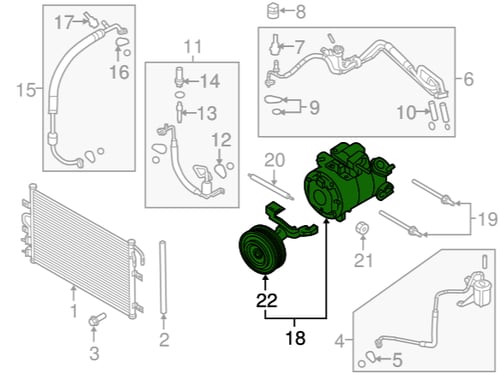 كمبروسر مكيف اكسبلور 19/16 MKS/MKT/MKZ /فليكس/تورس...