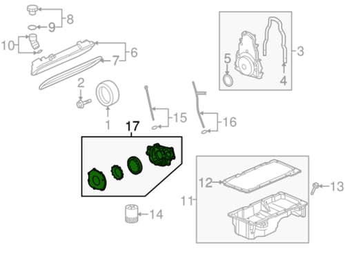 طرمبة زيت جمس/سوبربان/يوكن/تاهو 14/00 ظغط عالي دين...