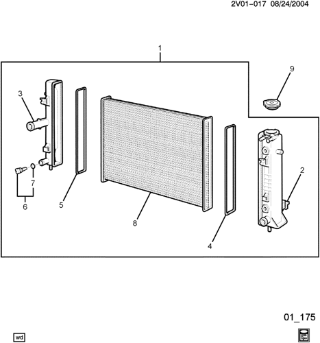 غطا رديتر كابرس/لومينا 06/04 V6⭐⭐⭐