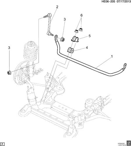 مسمار توازن امامي كابرس 17/07