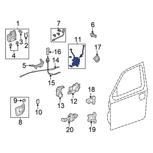 قفل باب امامي فورد 11/92⭐⭐⭐