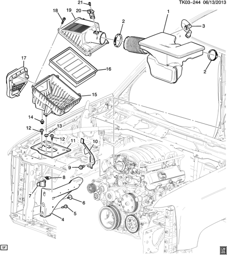 قربة فلتر هواء جمس/سوبربان/يوكن/تاهو 20/15