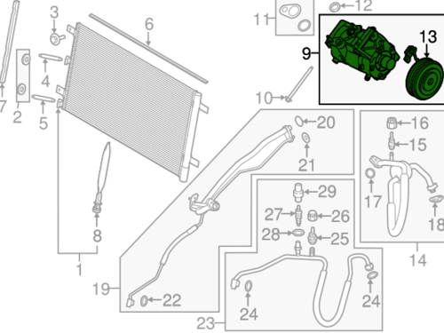 كمبروسر مكيف فيوجن/ميلان 12/06 V4
