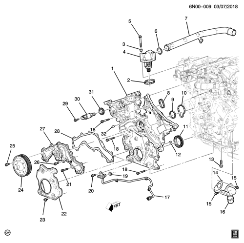 كوع ماء و بلف XT5/XT6 كدلك و بليزر/اكاديا 23/19