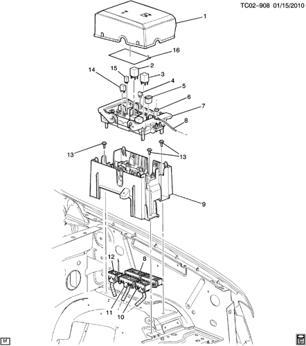 علبة فيوزات جمس/سوبربان/يوكن/تاهو 14/09⭐⭐⭐