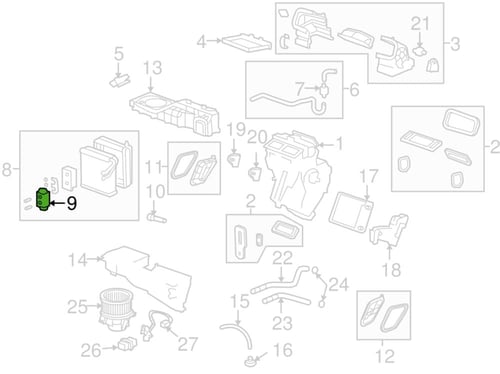بلف ثلاجة مكيف خلفي اكاديا/ترفيس 12/07⭐⭐⭐