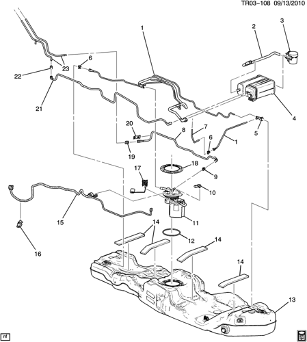 عوامة بنزين كاملة اكاديا/ترفيس 10/07