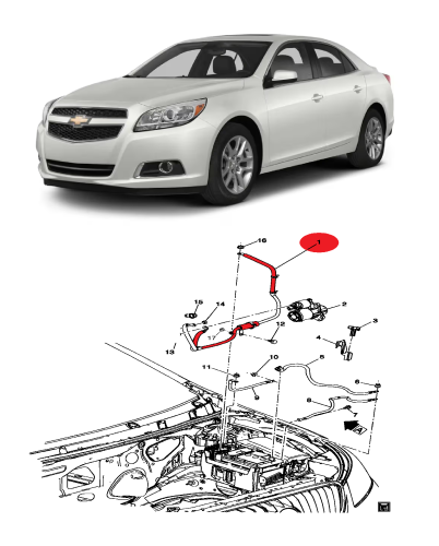 سلك بطارية ماليبو/امبالا 20/13 موجب⭐⭐⭐
