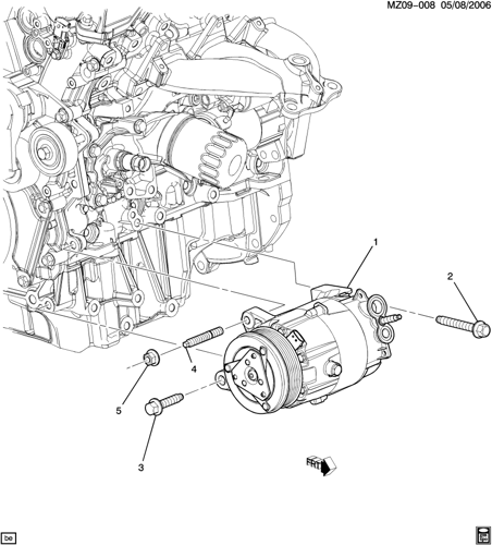 كمبروسر مكيف ماليبو/امبالا 20/13 V6