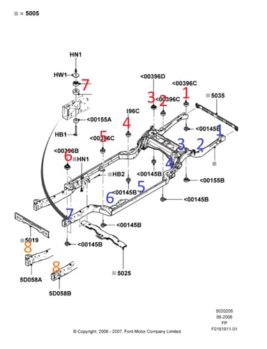 طقم غطاء جلود بودي فورد عدد (16) حبة خلفية (14) ام...