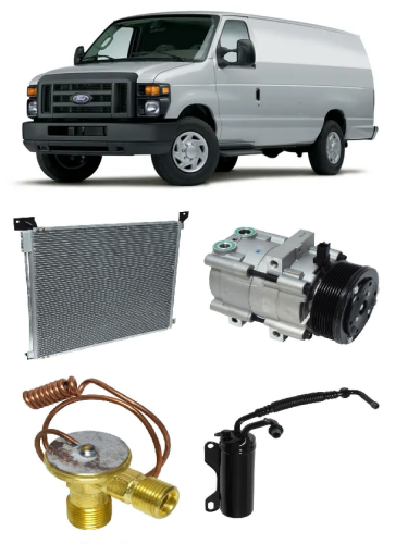 طقم كمبروسر مكيف ورديتر مكيف وبلف ثلاجة و علبة فري...