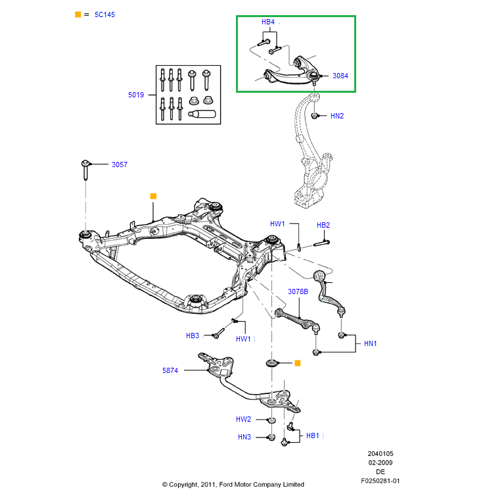 مقص امامي فوقاني MKZ/فيوجن/ميلان 12/06