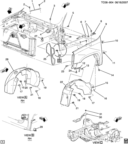 بطانة رفرف امامي جمس /سوبربان/يوكن/تاهو 14/07⭐⭐⭐