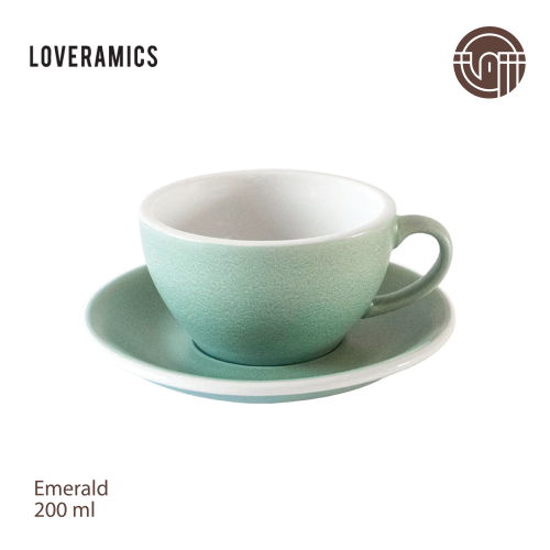كوب وصحن لوفرامكس سعة 200 مل - زمرد