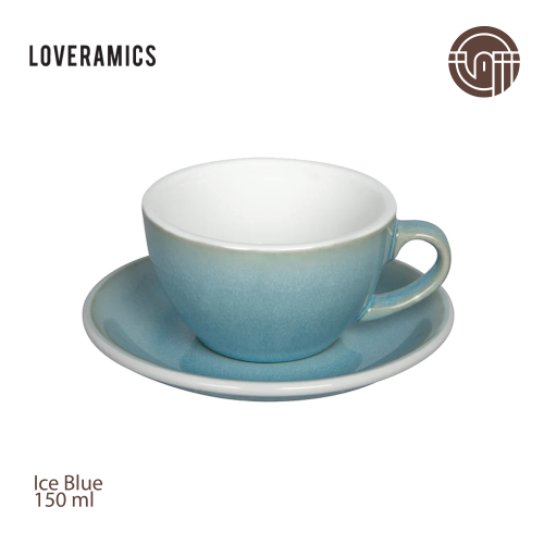 كوب وصحن لوفرامكس سعة 150 مل -ايس بلو