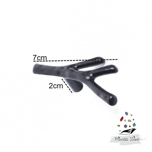 328 - مقبض فرع شجرة صغير اسود ( قطعتين )