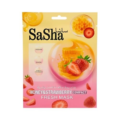 ساشا قناع وجه بخلاصة العسل والفراولة
