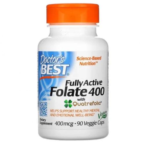 حمض الفوليك ‏400 مكجم 90 كبسولة Doctor's Best Foli...